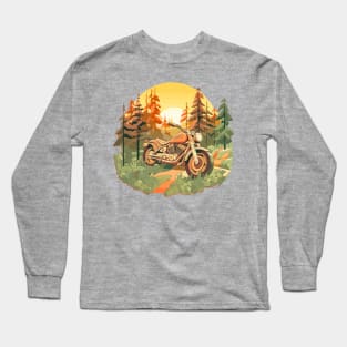 Motorcycle in the Woods Long Sleeve T-Shirt